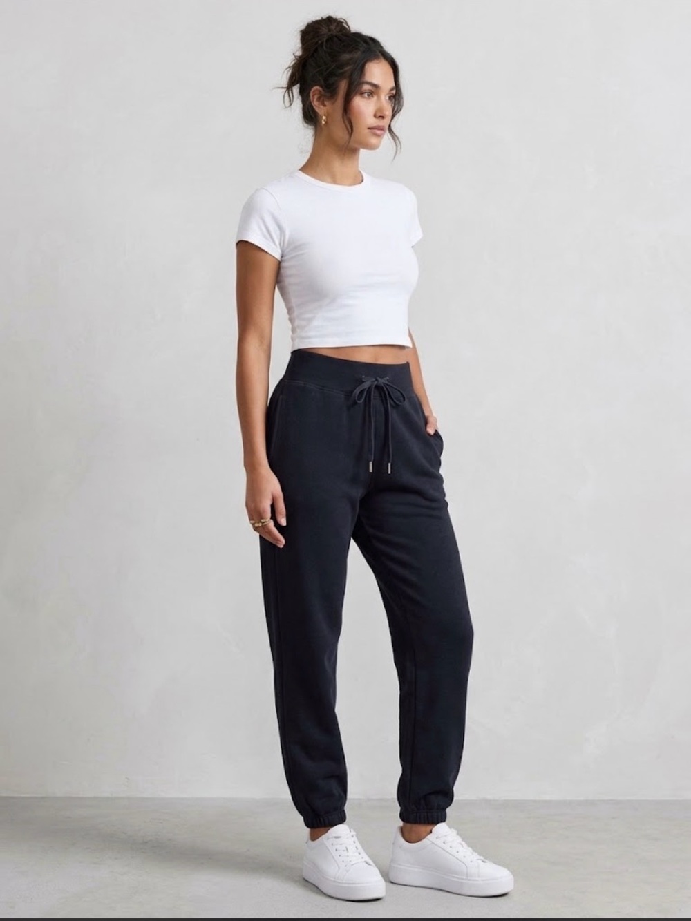 Spanx Air Essentials Slim Cuff Jogger Soft Comfy Lounge Black Small.